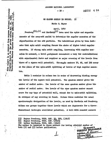 ﻿پوسته های بسته در هسته دوم