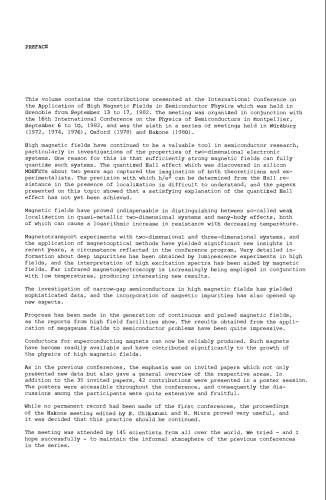 ﻿میدان های مغناطیسی بالا در فیزیک نیمه هادی ها [ششمین کنفرانس بین المللی]