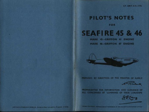 ﻿یادداشت های خلبان - Seafire 45 و 46 (جنگنده) [A.P. 2280 F,G PN]