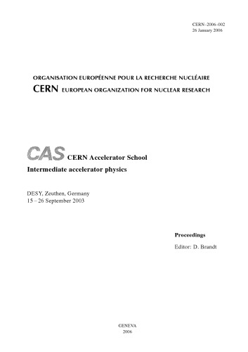 مدرسه شتاب دهنده CAS-CERN - فیزیک شتاب دهنده ذرات میانی