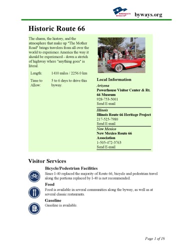 ایالات متحده - راهنمای مسیر تاریخی 66