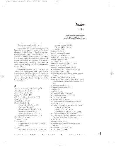 ﻿علم و زمان آن [جلد 8 - CUMULATIVE INDEX]