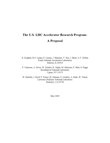 ﻿برنامه تحقیقاتی شتاب دهنده LHC ایالات متحده - پیشنهاد