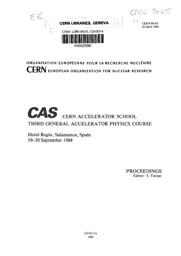 ﻿مدرسه شتاب دهنده CAS-CERN - سومین دوره فیزیک شتاب دهنده عمومی
