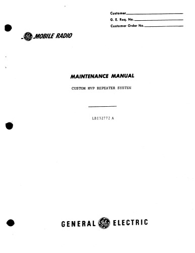 ﻿GE MVP Repeater (تعمیر و نگهداری)