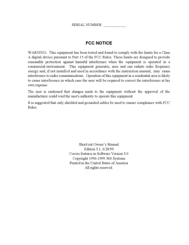 ﻿360 SYSTEMS Short Cut 99 Personal Audio Editor