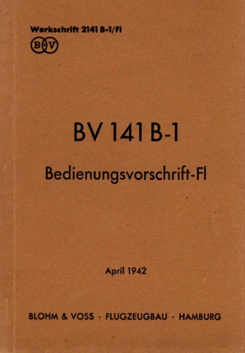 ﻿دفترچه راهنمای هواپیما - دستورالعمل های عملیاتی BV-141 B-1