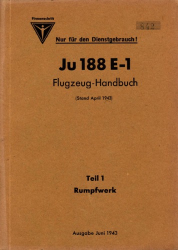 ﻿راهنمای هواپیما - Ju-188 E-1 Aircraft Manual قسمت 1