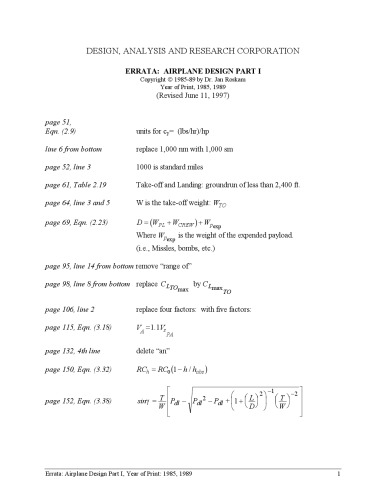 ﻿طراحی هواپیما جلد 1-7 [Errata]