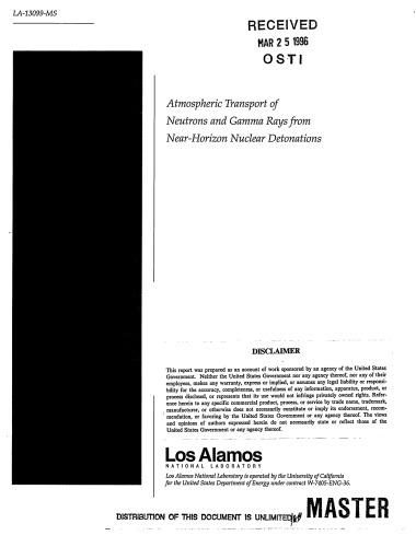 حمل و نقل اتمی نوترون ها ، گاما از انفجارهای هسته ای نزدیک به افق