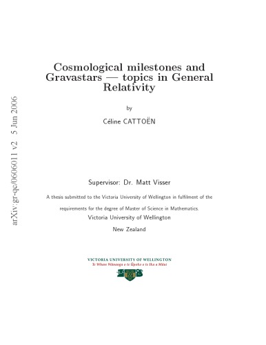 نقاط عطف کیهانی و گراواتارها - مباحث در نسبیت عام [پایان نامه]