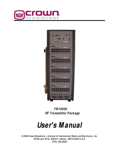 ﻿CROWN FM10000 RF فرستنده بسته 9 رادیویی پخش)
