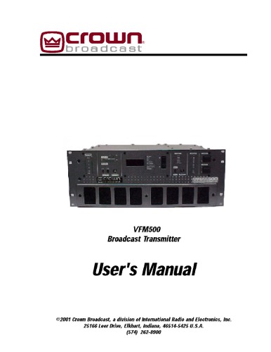 ﻿فرستنده پخش CROWN VFM500