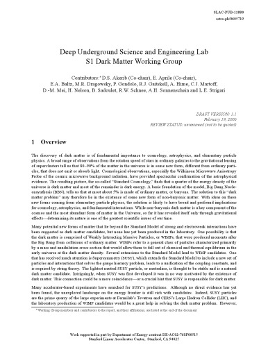 ﻿آزمایشگاه علوم و مهندسی زیرزمینی عمیق [گروه کاری ماده تاریک]