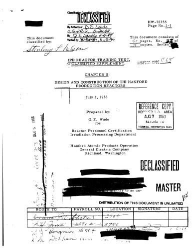 طراحی و ساخت راکتورهای تولید هانفورد [جداشده]