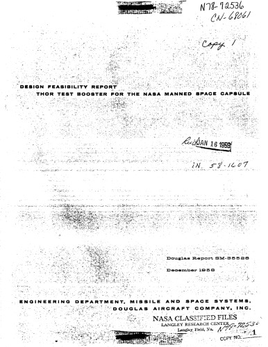 گزارش امکان سنجی طراحی - تقویت کننده آزمایش ثور برای کپسول فضایی تحت هدایت ناسا