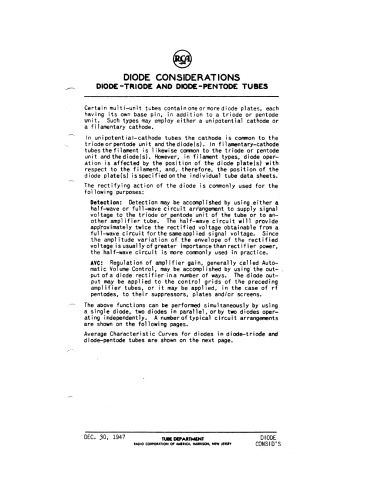 ملاحظات دیود - RCA