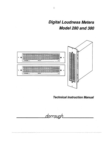 280380 DORROUGH Meter Loudness Meters - Technical (Schematics)