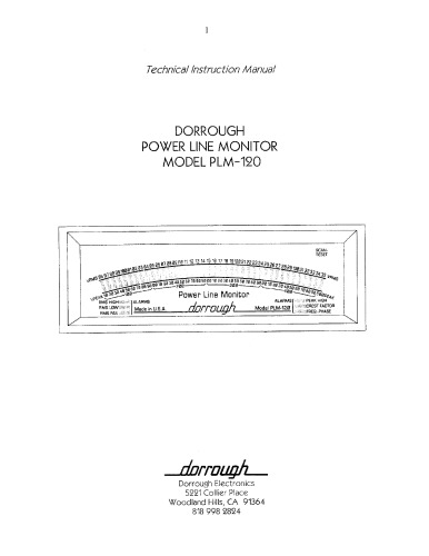 ﻿مانیتور خط برق DORROUGH PLM-120