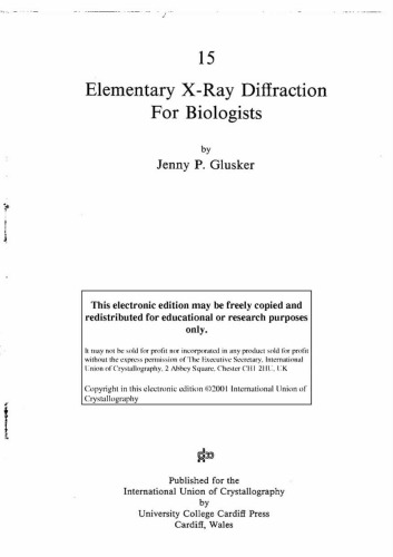 پراش اشعه ایکس ابتدایی برای زیست شناسان [مقاله کوتاه]