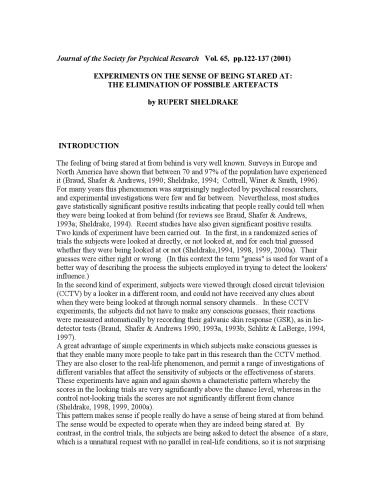 ﻿آزمایش‌هایی درباره حس خیره شدن به شلدریک [مقاله]