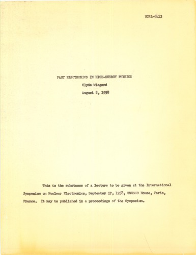﻿الکترونیک سریع در فیزیک انرژی بالا [سخنرانی کوتاه]