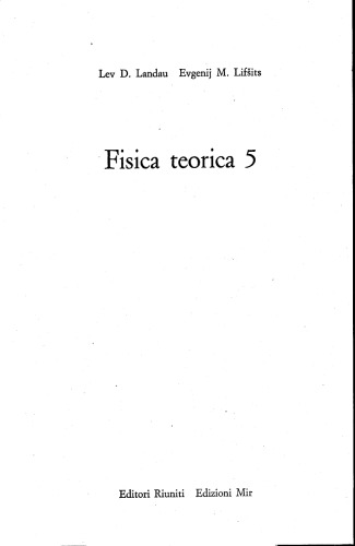 Fisica Teorica [جلد 05] (مكانيكا استاتيستايا ص 1)