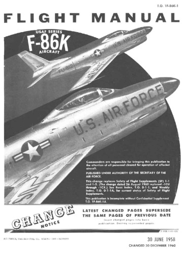 ﻿راهنمای پرواز جنگنده F-86K (USAF) [T.O. 1F-86K-1]