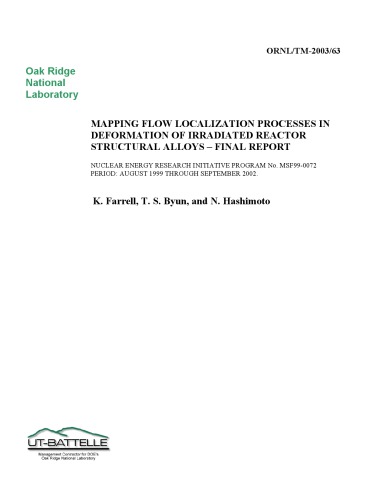 فرآیندهای محلی سازی جریان در تغییر شکل آلیاژهای ساختار راکتور تابش شده