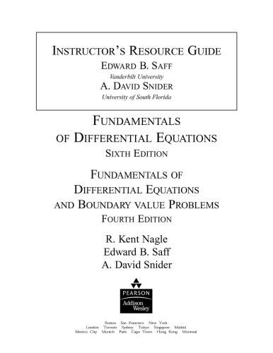 ﻿Fundls. از Diff. Eqns [RES مهندسان GDE.]