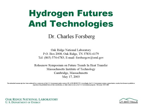 ﻿آینده و فناوری های هیدروژن [پیش. اسلاید]