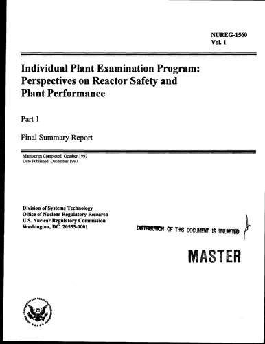 ﻿انفرادی Plant Exam Pgm - Perspectives on Plant Safety, Performance Vol 1