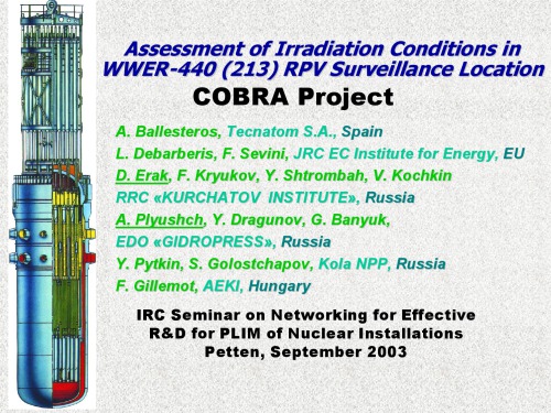 شرایط تابش در WWER-440 [پروژه COBRA] (اسلایدهای ارائه)