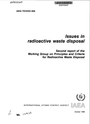 ﻿مسائل مربوط به دفع زباله های رادیواکتیو (IAEA TECDOC-909)