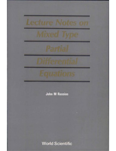 ﻿نکات سخنرانی در مورد معادلات دیفرانسیل جزئی نوع مختلط