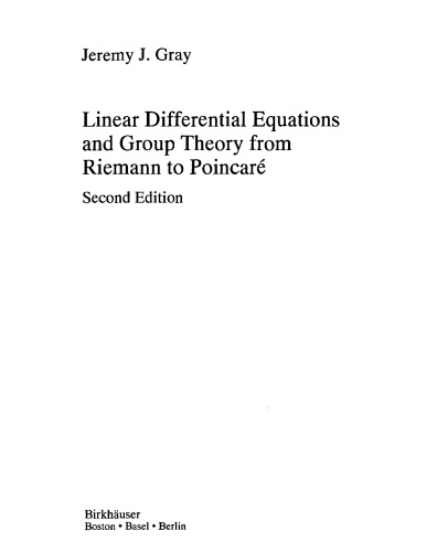 متناقض خطی اصول و نظریه گروه از ریمان تا پوانکاره