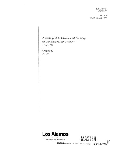 ﻿علم میون کم انرژی [procs, intl wkshp 1993)