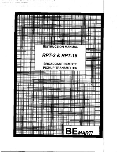 فرستنده وانت از راه دور پخش MARTI RPT-2 ، RPT-15 (رادیو پخش)