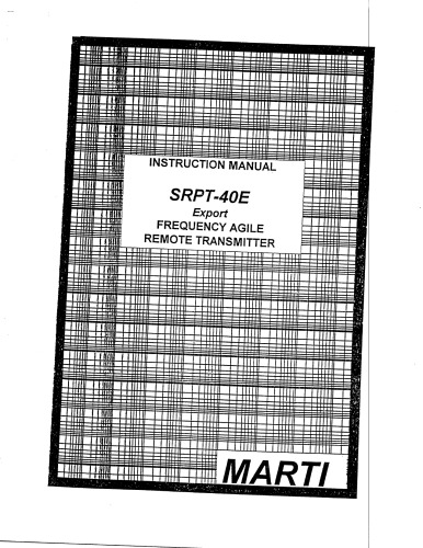 فرستنده از راه دور فرکانس-چابک MARTI SRPT-40E (پخش رادیو)