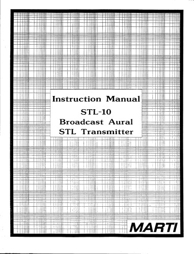 ﻿MARTI STL-10 Broadcast Aural STL Transmitter (رادیو پخش)