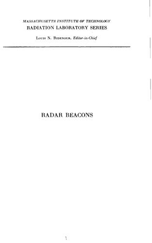 ﻿MIT RadLab {complete set} Vol 03 - Radar Beacons