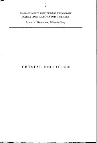 ﻿MIT RadLab {complete set} Vol 15 - Crystal Rectifier