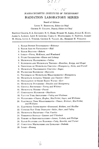 MIT RadLab set مجموعه کامل} جلد 25 - تئوری سرووکانیسم ها