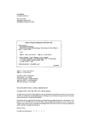 ﻿مولر و کرک درماتولوژی حیوانات کوچک