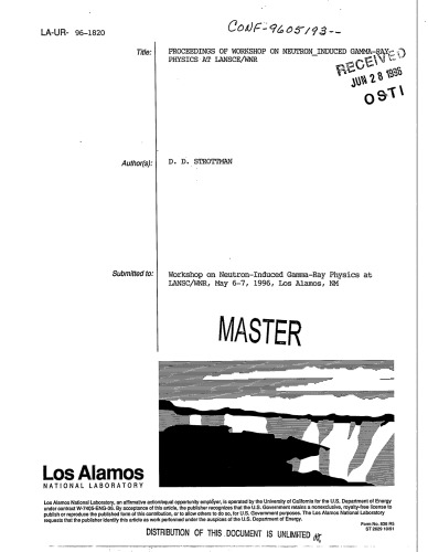 ﻿فیزیک اشعه گاما ناشی از نوترون در LANSCE [wkshop procs]