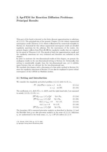 ﻿روش‌های hp-Finite Element برای اغتشاشات مفرد
