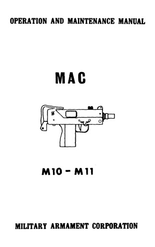 عملیات و حفظ. کتابچه راهنمای کاربر - MAC M10 - M11 [submachinegun]