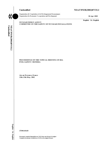 مجموعه مقالات جلسه موضوعی درباره RIA Vol 2 (csni-r2003-8-vol2)