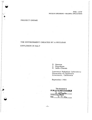 ﻿پروژه GNOME - محیطی که توسط یک انفجار هسته ای در نمک ایجاد شده است