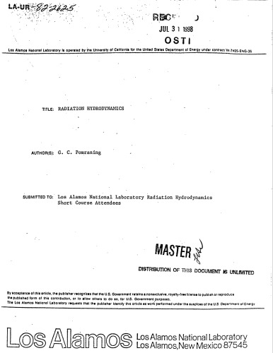 ﻿هیدرودینامیک تشعشعی [دوره]